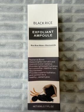 New Sealed Black Rice Exfoliant Ampoule Peel Shot Glow 80ml Niacinamide